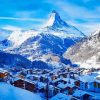 Swiss Alps In Winter paint by number