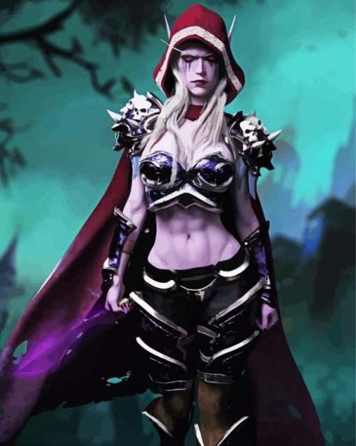 Sylvanas Windrunner Warcraft Serie paint by number