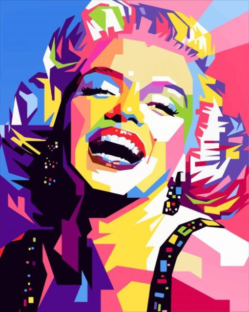 The Actress Marilyn Monroe Pop Art paint by number