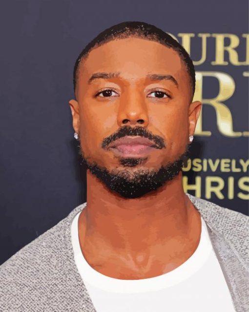 The American Actor Michael B Jordan paint by number