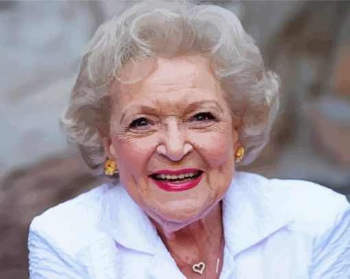 The American Actress Betty White paint by number