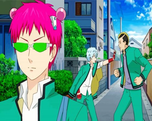 The Disastrous Life Of Saiki K Characters paint by number