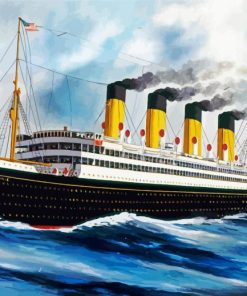 Titanic Steamship paint by number