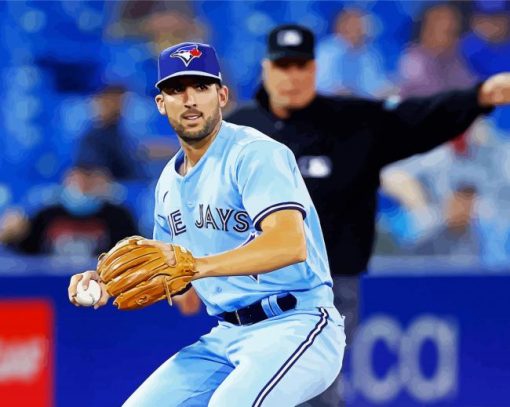 Toronto Blue Jays Baseball Player paint by number