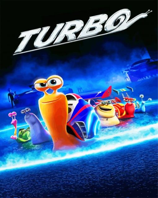 Turbo Movie Poster paint by number