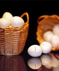 Two Baskets Of Chicken Eggs paint by number