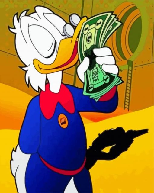 Uncle Scrooge Mcduck With Dollar paint by number