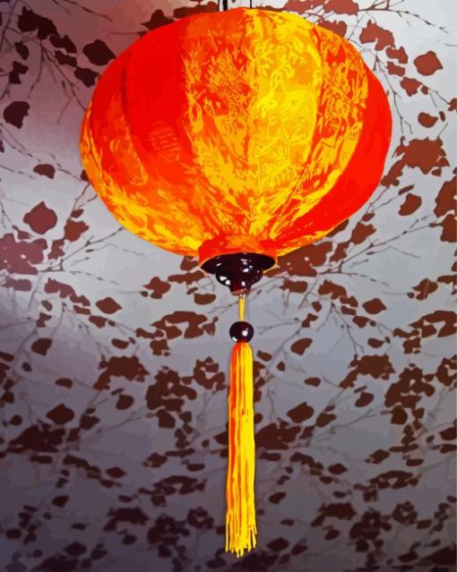 Vietnamese Silk Lantern paint by number