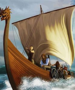 Viking Ship paint by number