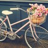 Vintage Bike With Tulips paint by number