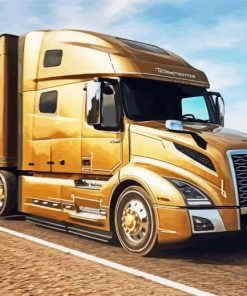 Volvo Semi Truck paint by number