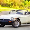 White MG Mgb Car paint by number