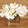 White Magnolias Glass Vase paint by numbers