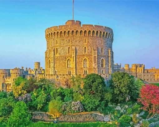 Windsor Castle England paint by number