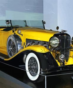 Yellow Duesenberg paint by number