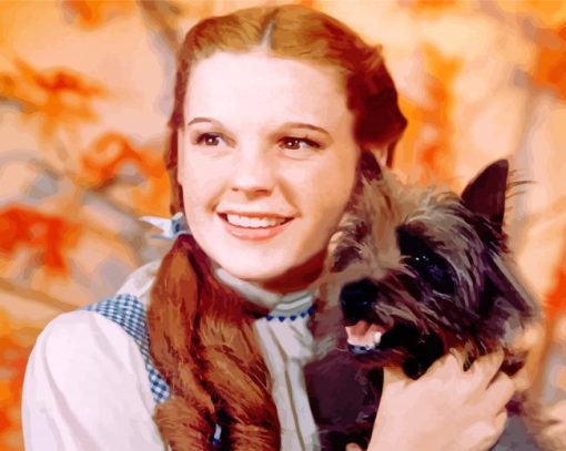 Young Judy Garland Smiling paint by number