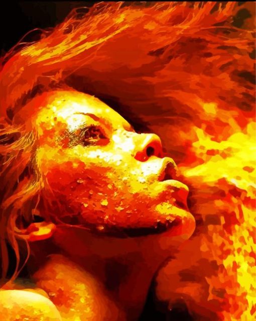 Young Woman Burning paint by number