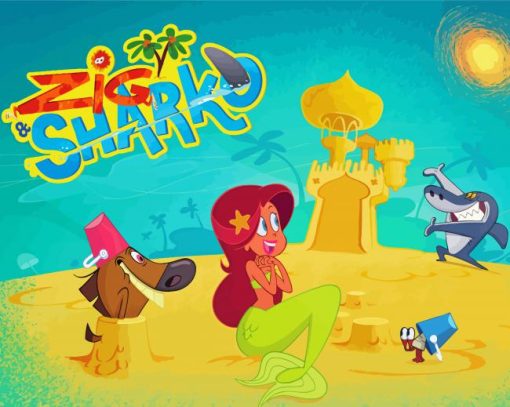 Zig And Sharko Animation paint by number