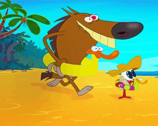 Zig And Sharko Cartoon Series paint by number