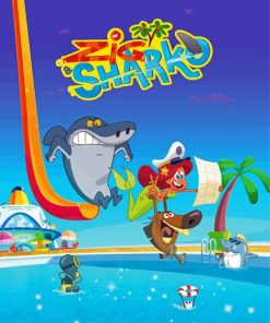 Zig And Sharko Poster paint by number