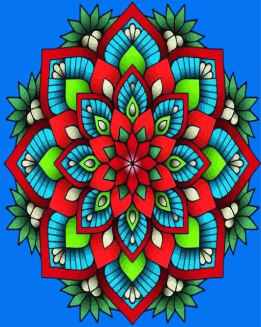 Aesthetic Floral Mandala paint by numbers