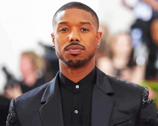 American Actor Michael B Jordan paint by number