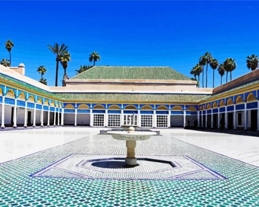 Bahia Palace Marrakech paint by number