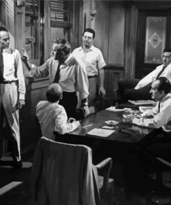 Black And White 12 Angry Men paint by number