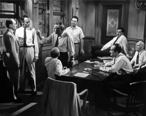 Black And White 12 Angry Men paint by number