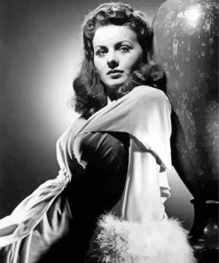 Black And White Jeanne Crain paint by number