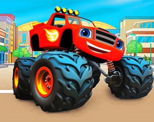 Blaze And The Monster Machines Animated Series paint by number