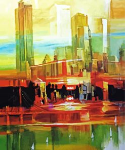 Colorful Abstract City paint by number