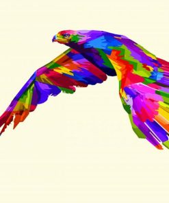 Colorful Flying Eagle paint by number