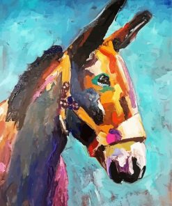 Colorful Mule Head By Susan Elizabeth paint by number