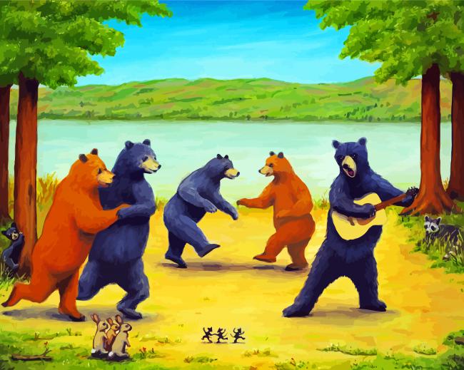 Dancing Bears paint by number