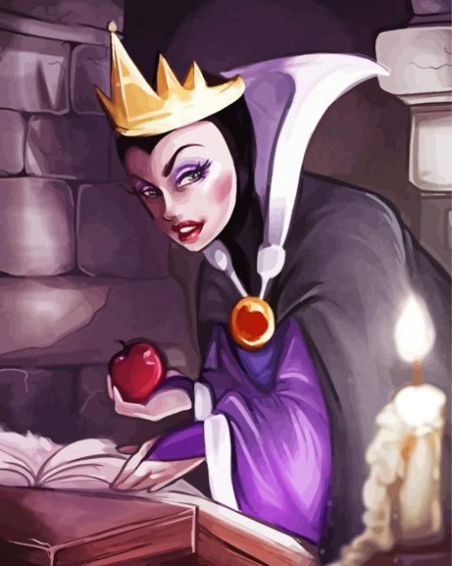 Evil Queen Disney Character paint by number