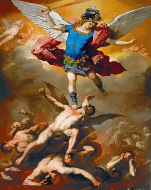 Fall Of The Rebel Angels St Michael paint by number