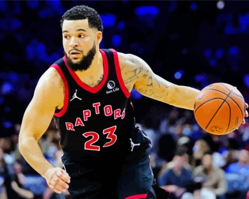 Fred VanVleet Toronto Raptors Basketball paint by number