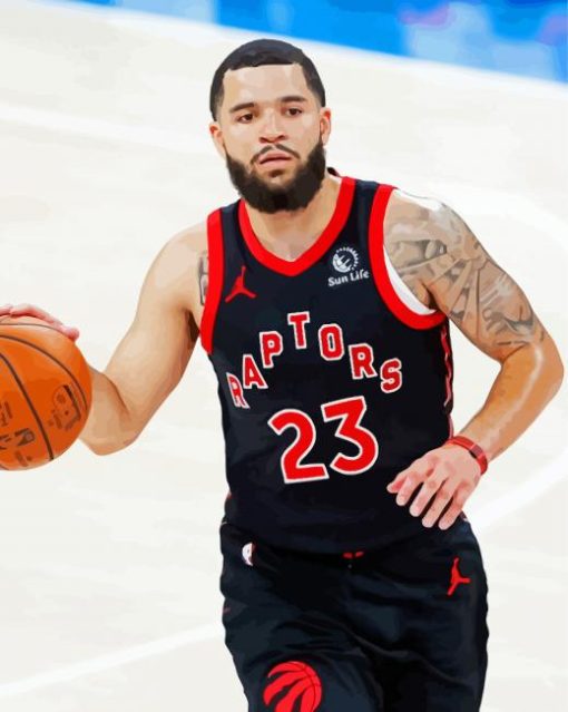 Fred VanVleet Toronto Raptors paint by number