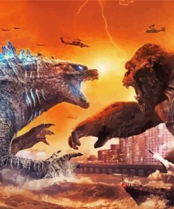 Godzilla Vs Kong paint by number