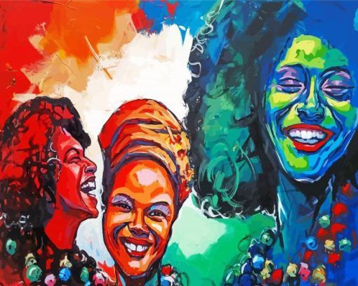 Happy Women Art paint by number