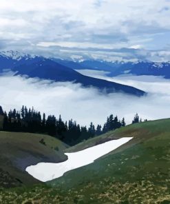 Hurricane Ridge paint by number