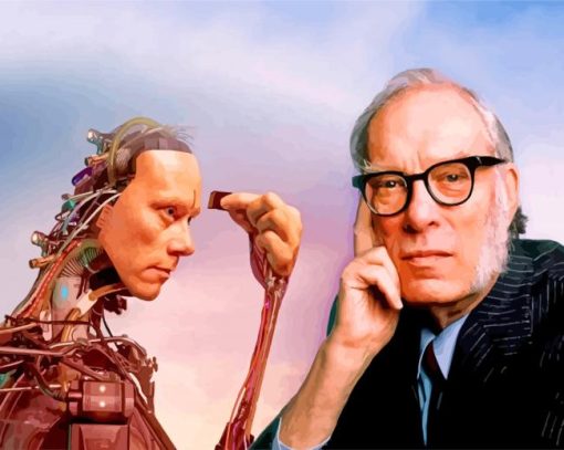 Isaac Asimov Robots paint by number