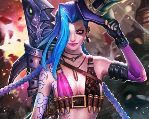 Jinx League Of Legends Video Game paint by number