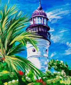 Key West Lighthouse By Alan Metzger paint by number