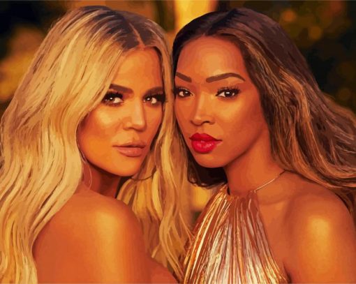 Khloe Kardashian And Malika Haqq paint by number