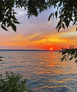 Lake Simcoe Sunset paint by number