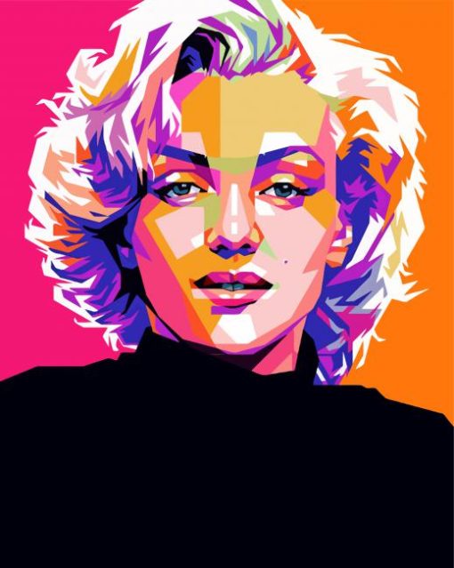 Marilyn Monroe Actress Pop Art paint by number