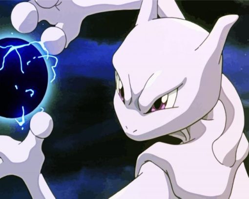 Mewtwo Pokemon Movie paint by number