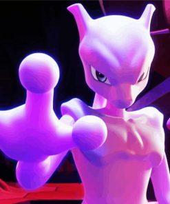 Mewtwo Pokemon paint by number